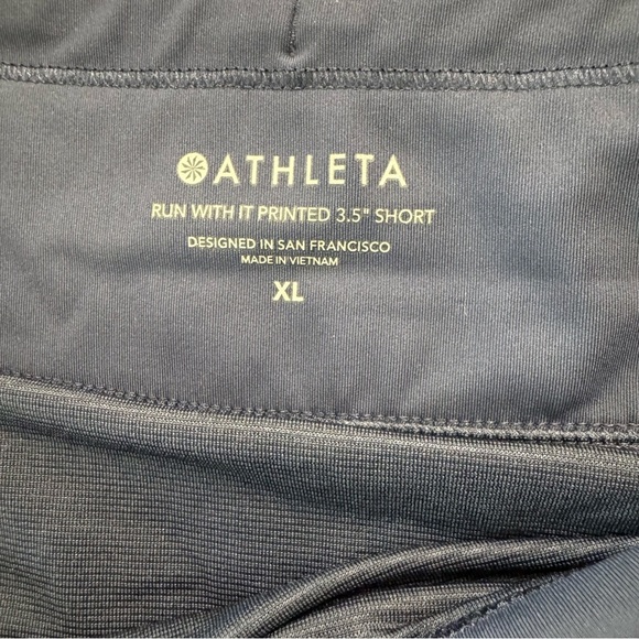 Athleta Run With It Printed Shorts Lined 3.5” XL - Picture 5 of 6